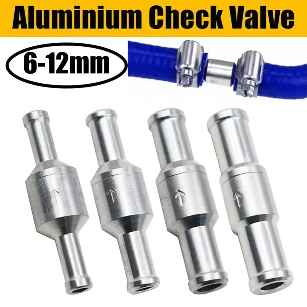 Aluminium Non-Return Check Valve Chrome NBR 6/8/10/12mm Inline Check Valve Nixie 12mm