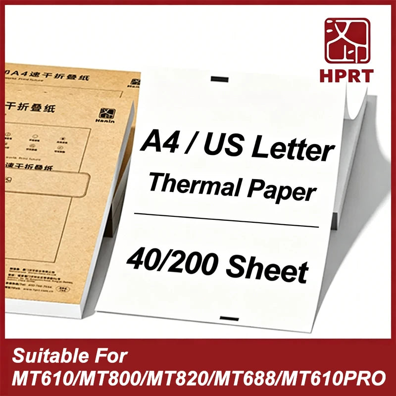 HPRT Folded A4 & US Letter Quick-Dry Thermal Printer Paper