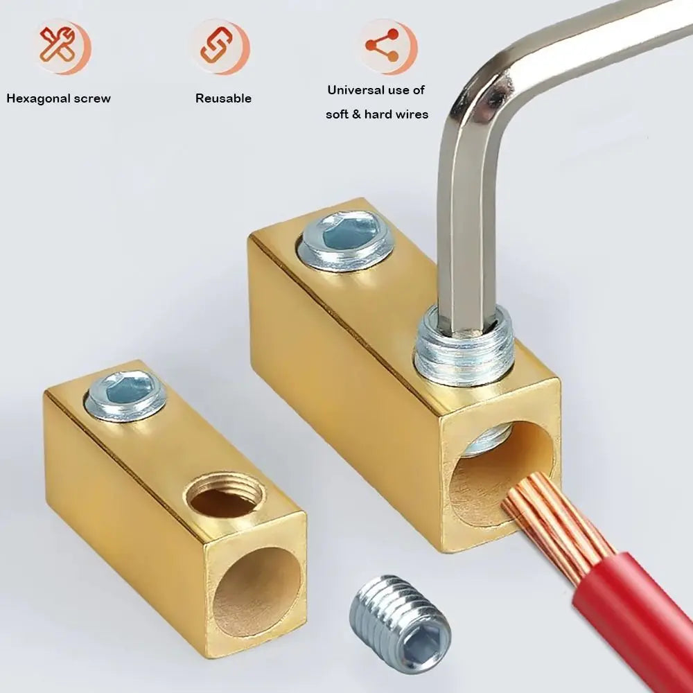 Brass Terminal Block Wire Connectors 10A/20A/60A Waterproof Splice Wire Splice Connector Nixie