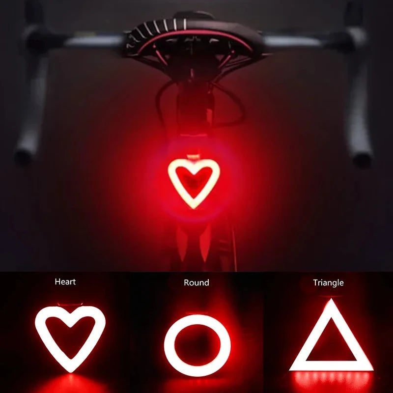 LED Bicycle Tail Light USB Rechargeable Waterproof Bike Rear Lamp Bicycle Tail Light Nixie