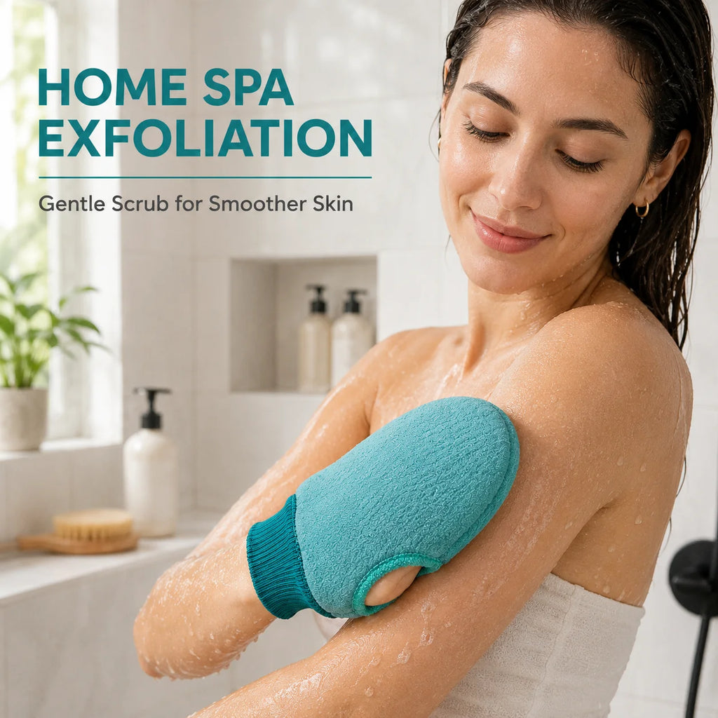 Exfoliating Body Scrub Mitt – Deep Cleansing Loofah Glove Body Scrub Mitt Nixie
