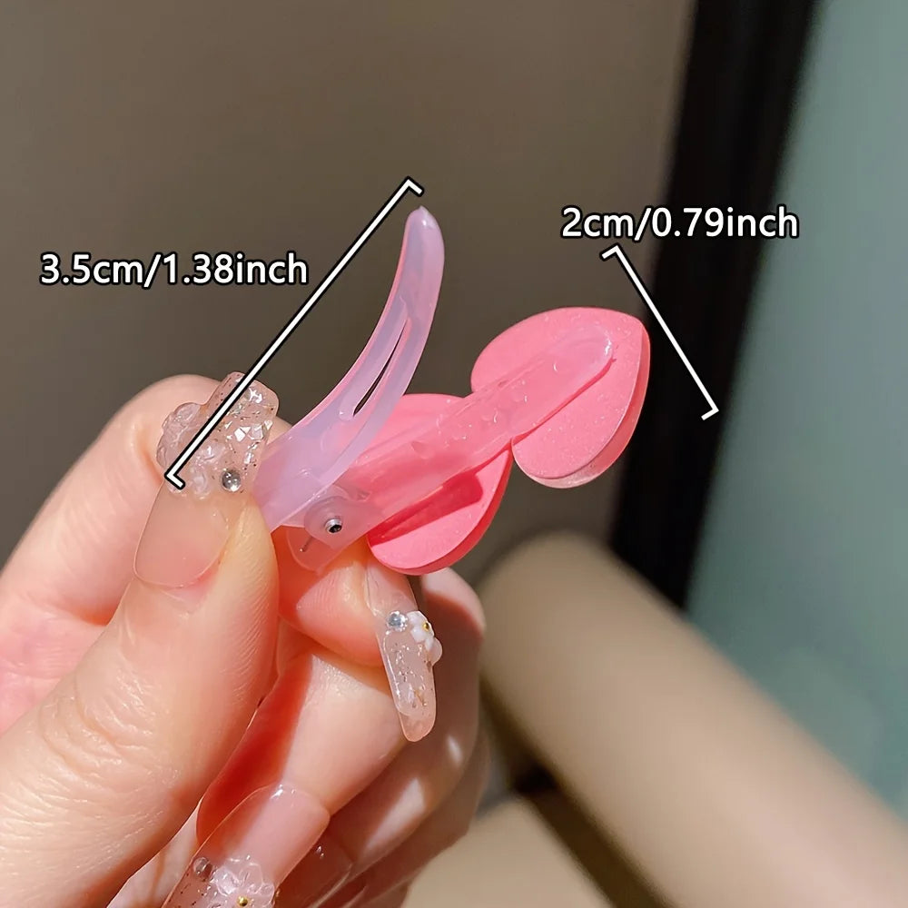 12pcs Girls Rainbow Hair Clips – Flower Star Heart Hairpins Kids Hair Clips Nixie