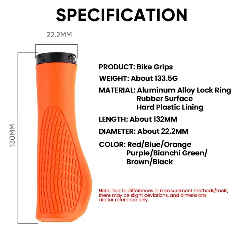 MTB Bike Handlebar Grips Anti-Slip Lockable Rubber Mountain Bike Bike Handlebar Grips Nixie