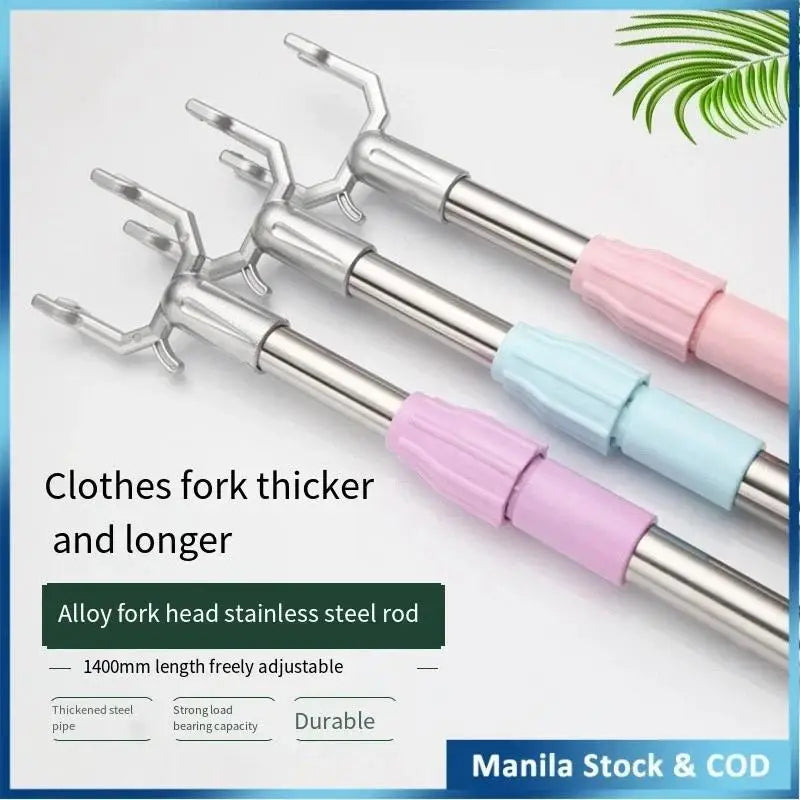 Telescopic Clothes Drying Pole – Adjustable Laundry Fork 83–143cm