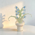Handmade Colored Glaze Glass Flower Bouquet | Floral Sculpture