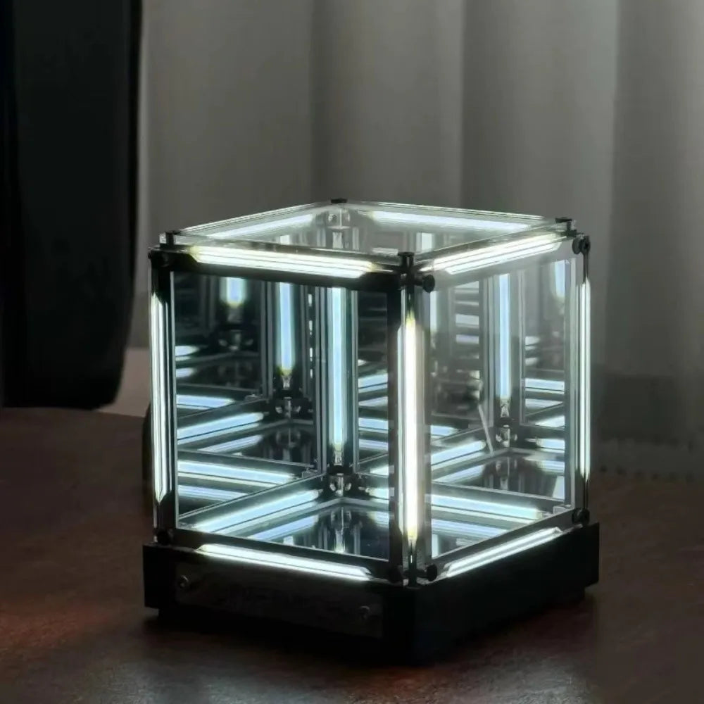 Maglev Hypercube 4D LED Desktop Night Light – Cube Lamp LED Desktop Night Light Nixie