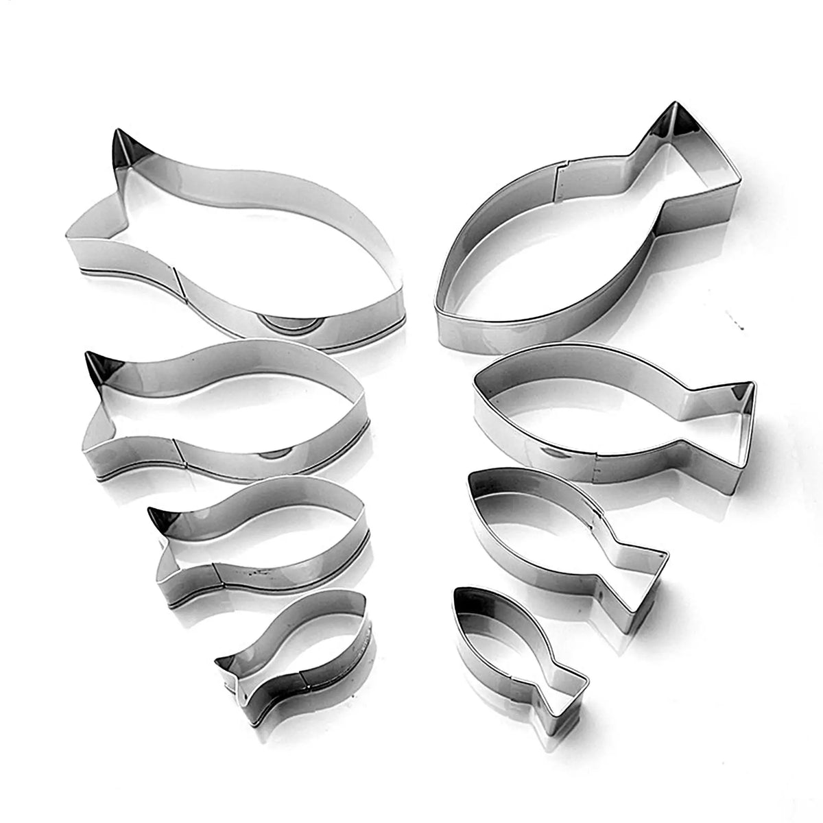 4 PCS Fish Cookie Cutters – Stainless Steel Baking Molds