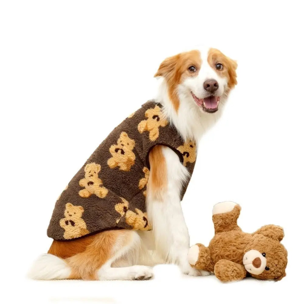 Winter Bear Pattern Dog Sweater Vest XS–9XL | Pet Clothes Dog Sweater Vest Nixie