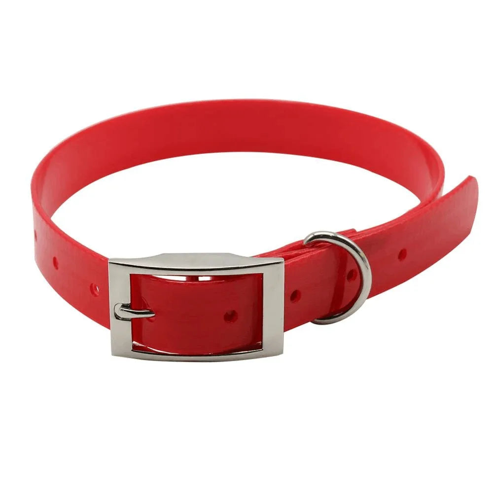 Waterproof PU Dog Collar – Odor & Dirt Resistant | Easy Clean Dog Collar Nixie Red