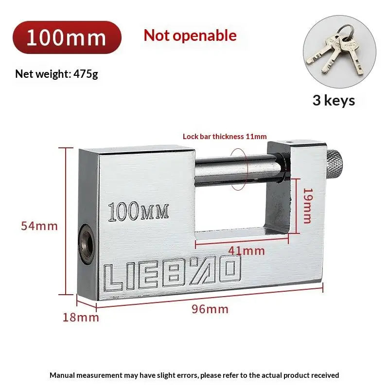 Heavy-Duty Stainless Steel Security Padlock 40–100mm Anti-Theft Security Padlock Nixie 100MM