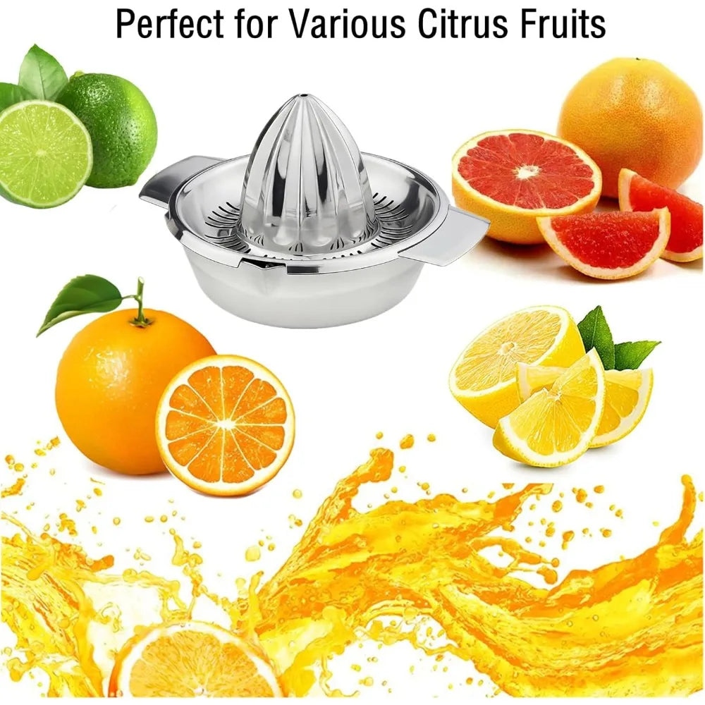 Stainless Steel Citrus Squeezer & Lemon Juicer with Bowl Citrus Juicer Squeezer Nixie
