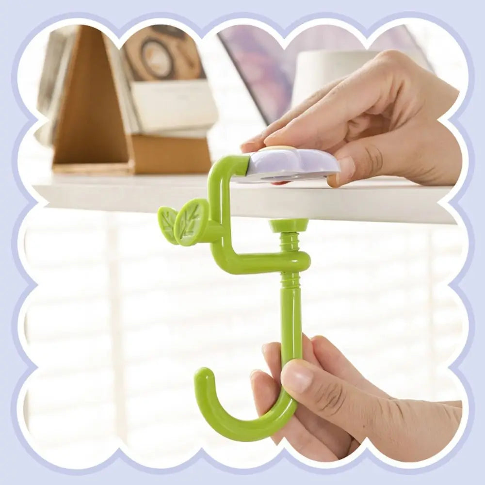 Flower-Shaped Desk Edge Hook – Punch-Free, Adjustable