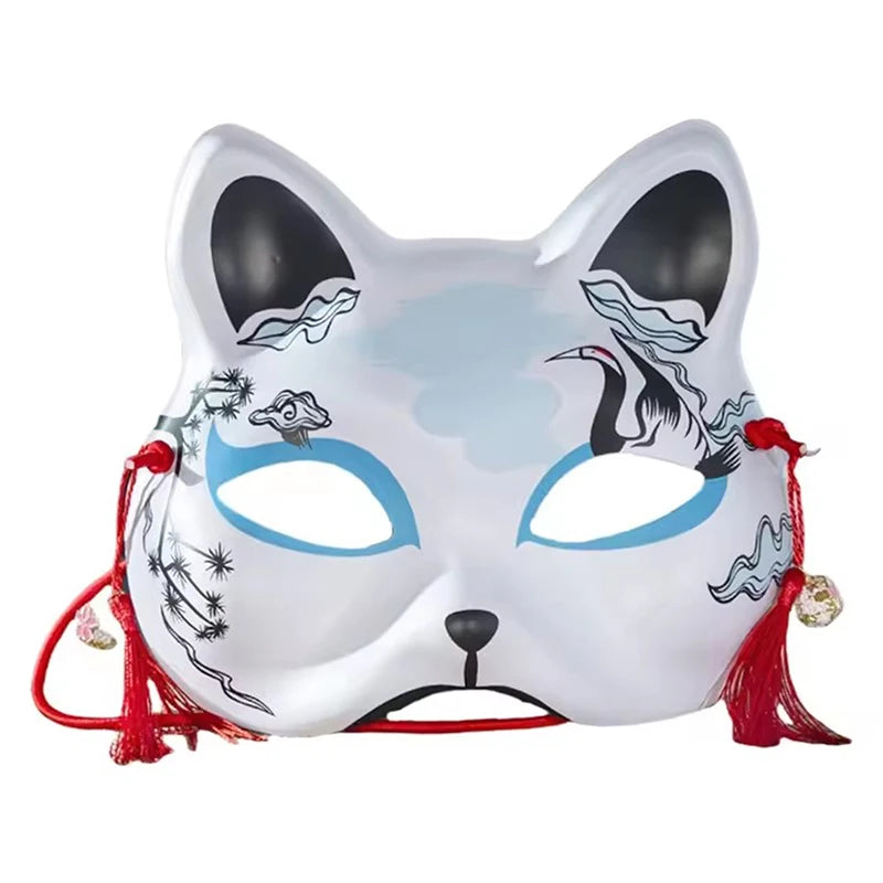 Handmade Japanese Cat Half Face Mask – Anime Cosplay Party Cosplay Face Mask Nixie Style B