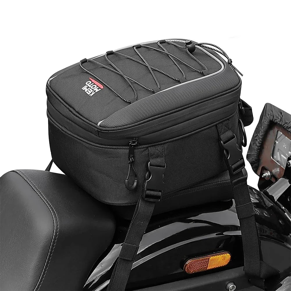 KEMITOUR Expandable Motorcycle Tail Bag 7-12L Rear Seat Luggage Motorcycle Tail Bag Nixie