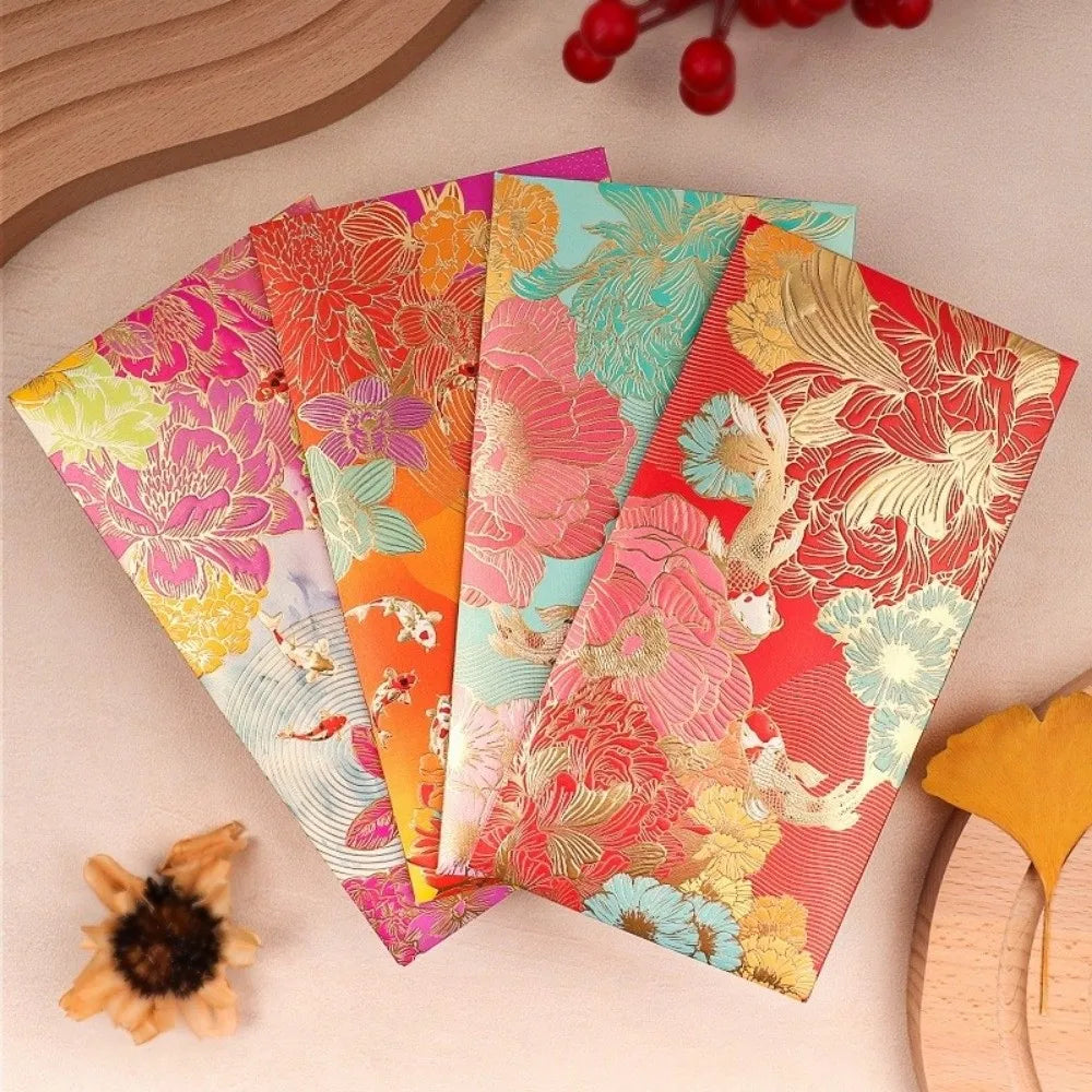 6pcs Floral Thank You Cards Golden Accents – Wedding & Birthday Greeting Cards Nixie