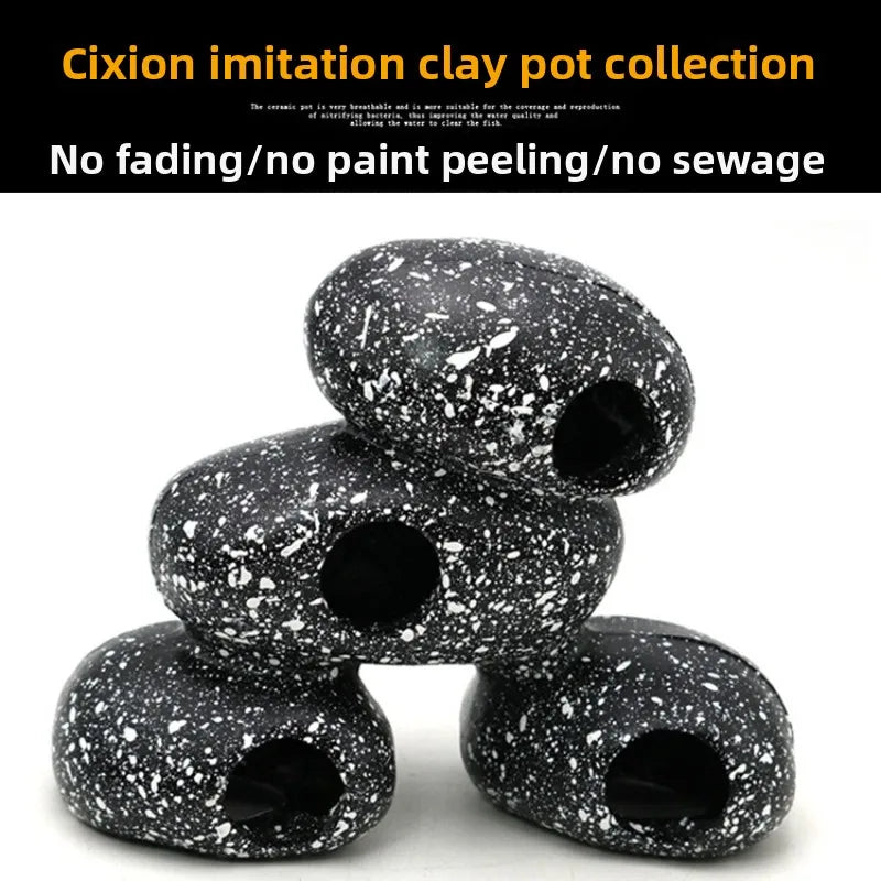 Fish & Shrimp Breeding Cave Resin Stone Aquarium Shelter Decor Aquarium Breeding Cave Nixie