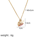 Heart Shaped Pink Pendant Necklace – Gold Choker for Women Pendant Necklace Nixie XL1944-30
