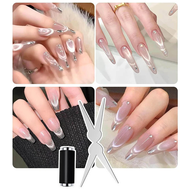 Y-Shaped Cat Eye Nail Magnet Tool – French Gel Polish DIY Nail Art Magnet Nixie