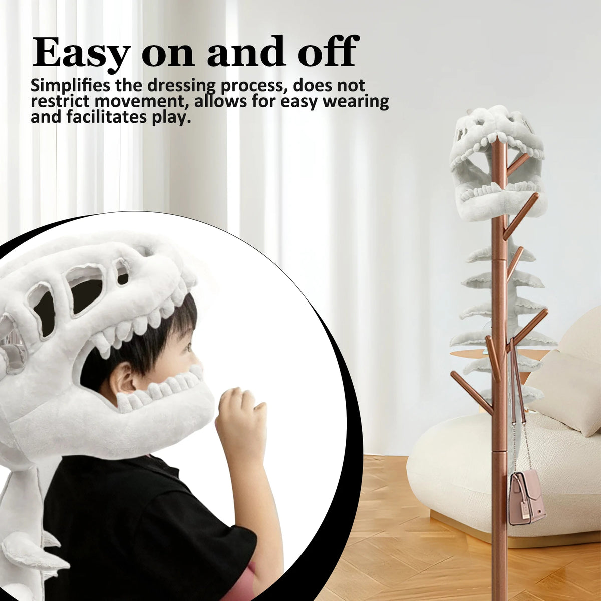 Dinosaur Skeleton Costume Set – Spinosaurus Skull & Spine Outfit Halloween Costume Set Nixie