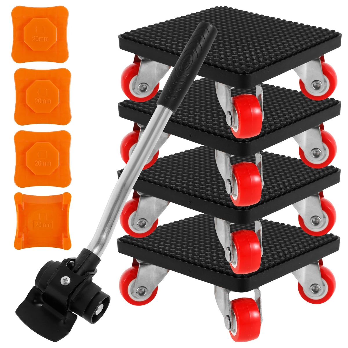 880LBS Furniture Lift Mover Tool Set – 360° Heavy Duty Rollers Furniture Mover Set Nixie