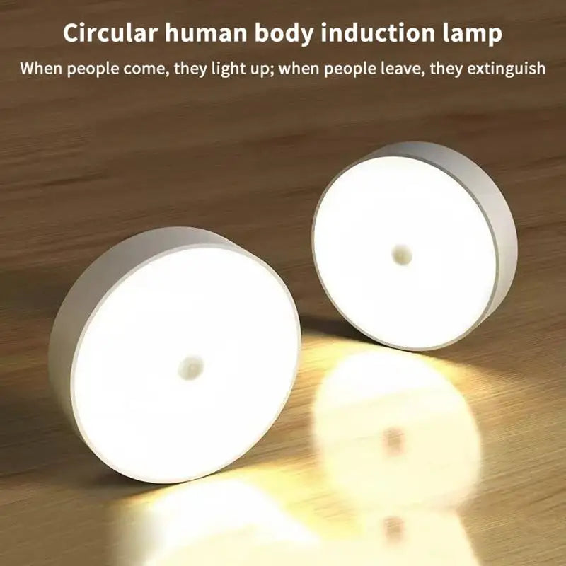 Motion Sensor LED Night Light USB Rechargeable Wireless Closet Lamp