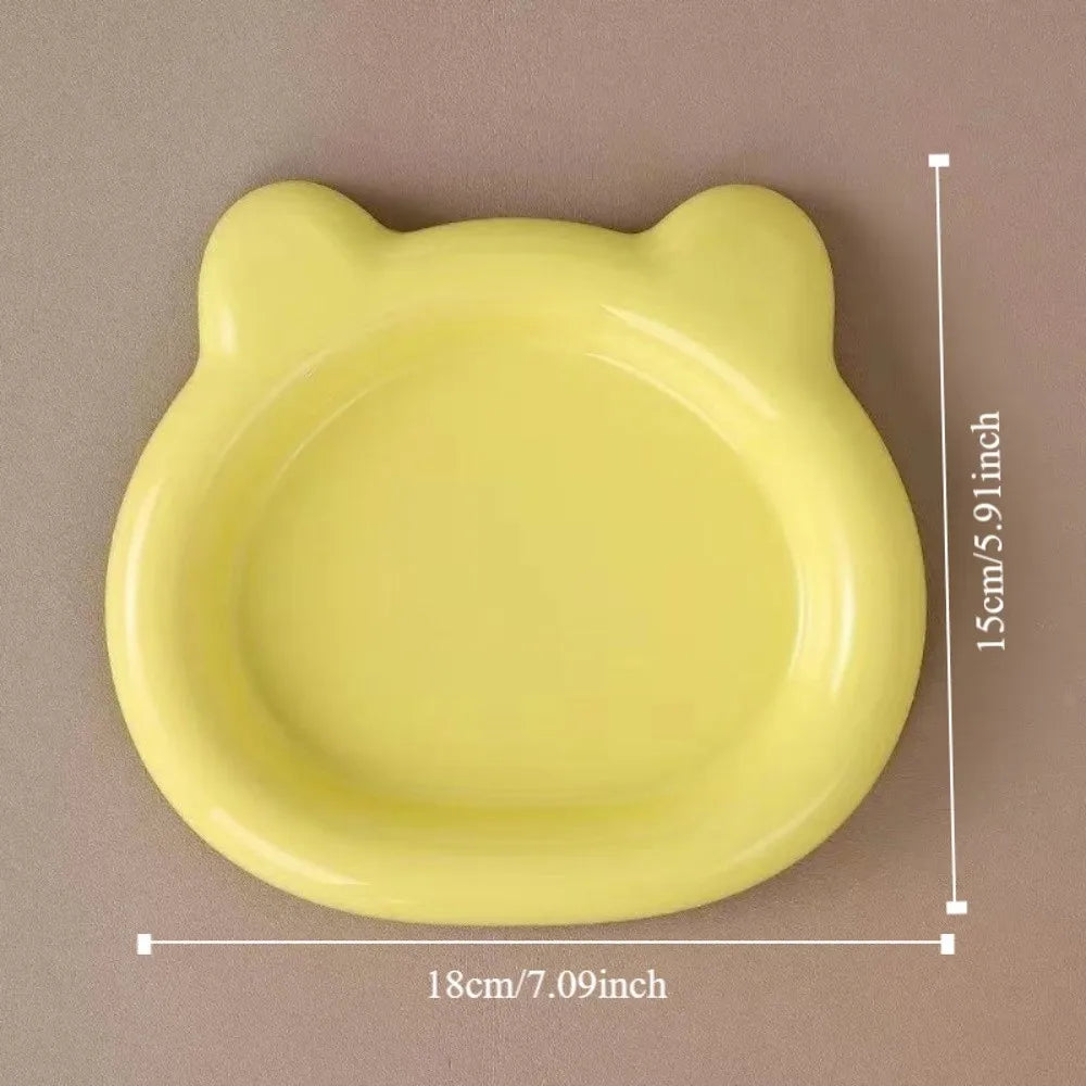 Cute Bear-Shaped PP Cat & Puppy Food Bowl – Anti-Tip Pet Food Bowl Nixie