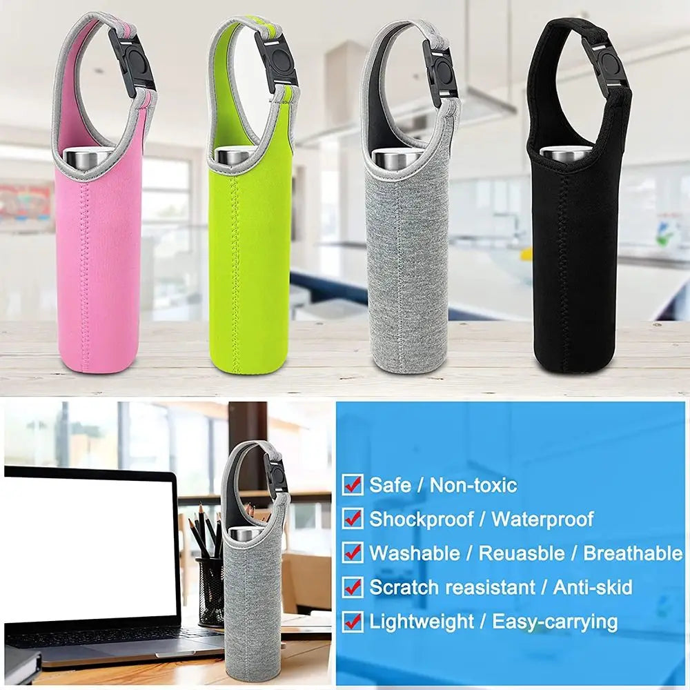 Neoprene Water Bottle Sleeve Carrier Bag with Shoulder Strap Bottle Sleeve Carrier Nixie
