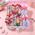 73PCS Girls Hair Accessories Set – Clips, Ties & Barrettes Kids Hair Accessories Nixie 73pcs-No box