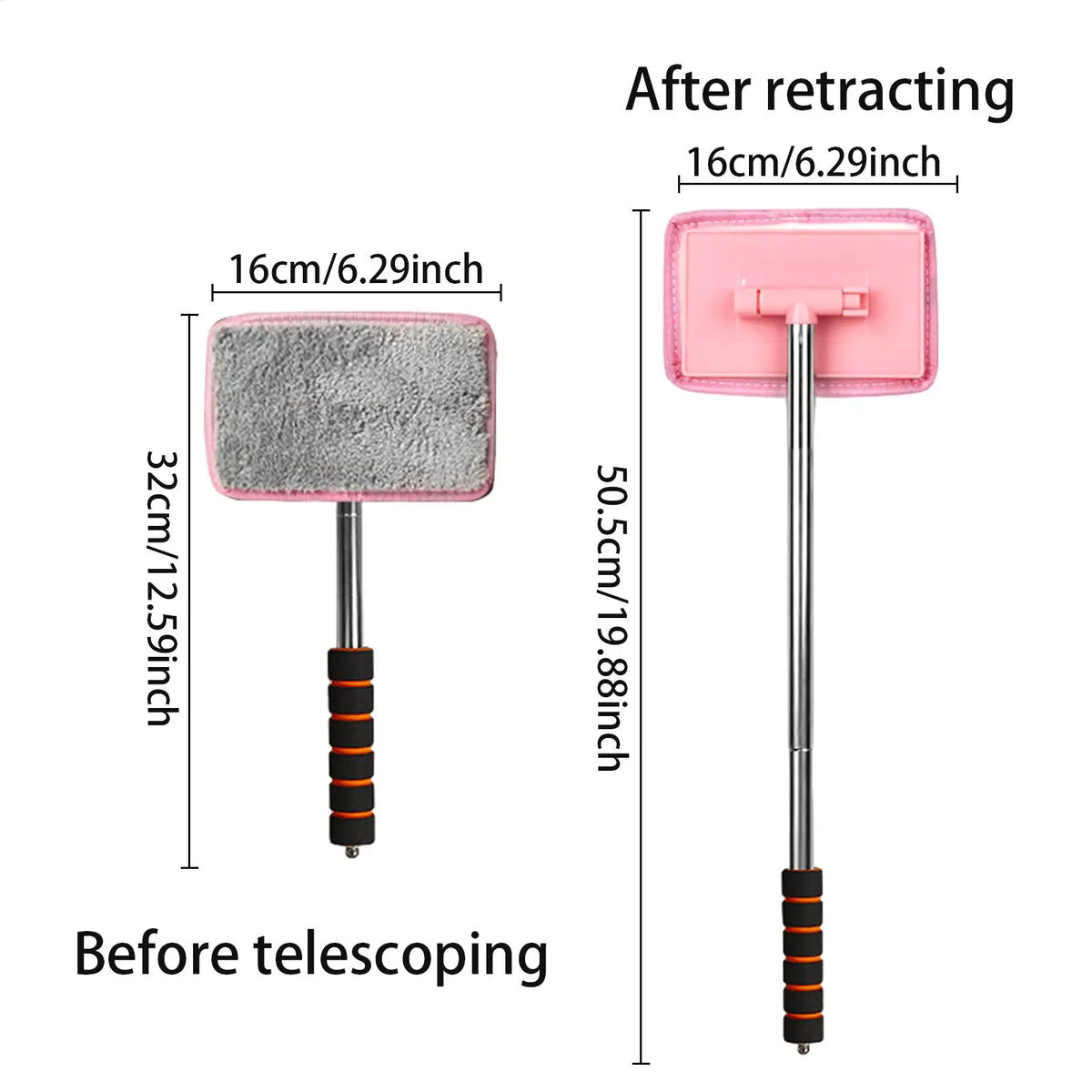 Telescopic Car Window Cleaning Brush | Extendable Handle