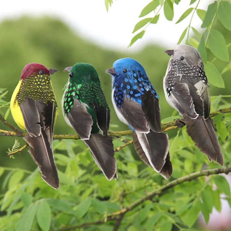 3D Artificial Foam Feather Bird Figurine – Home & Party Decor Decorative Bird Figurine Nixie