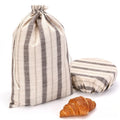 Reusable Linen Beeswax Bread Bags with Sourdough Proofing Cover Bread Storage Bag Nixie Coffee