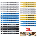 14–34 Pcs U-Shank Jigsaw Blade Set | High Carbon Steel Jigsaw Blade Set Nixie 30pcs