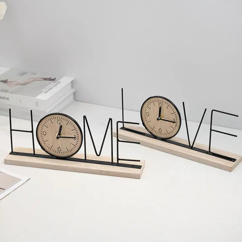 Nordic Wooden Table Clock – Minimalist Home Décor Piece Decorative Table Clock Nixie