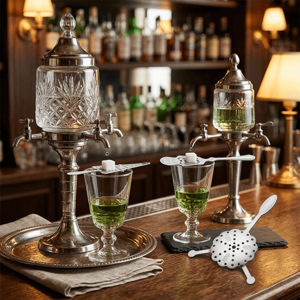 Stainless Steel Absinthe Spoon | Sugar Strainer Slotted Spoon Absinthe Bar Spoon Nixie