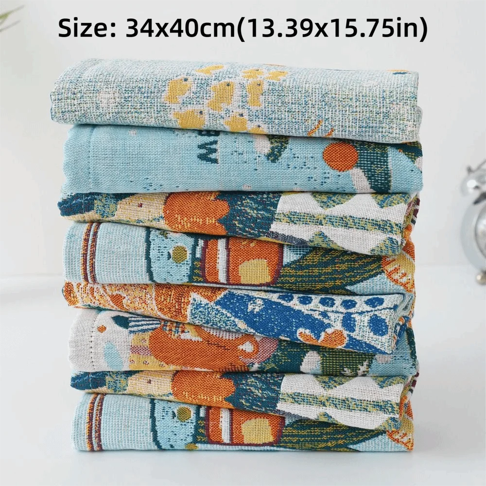 Kids Cartoon Kitchen Hand Towel – 34x40cm Quick-Dry Cotton Kitchen Hand Towel Nixie
