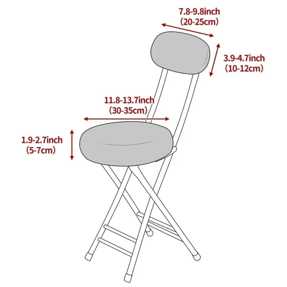 2-Pack Jacquard Elastic Round Stool & Bar Chair Covers
