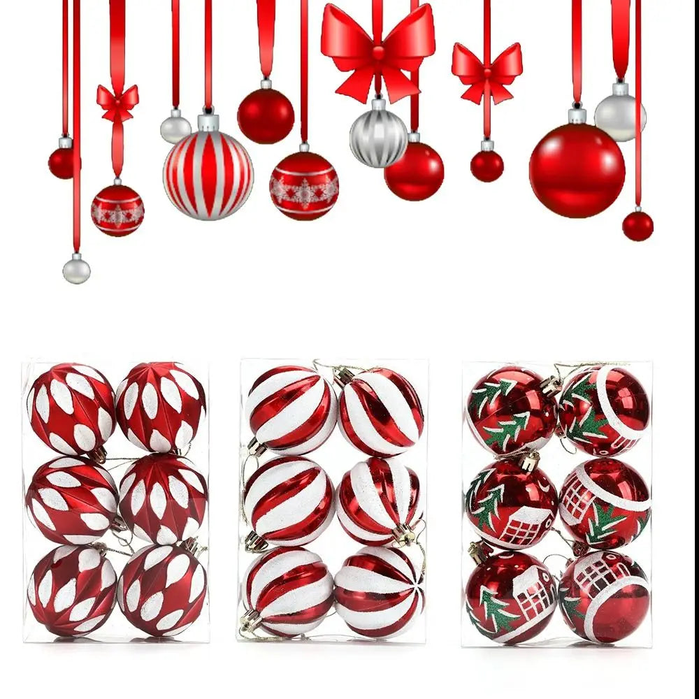 6-Pack 6cm Painted Plastic Christmas Ball Ornaments | Xmas Décor Christmas Ornaments Nixie