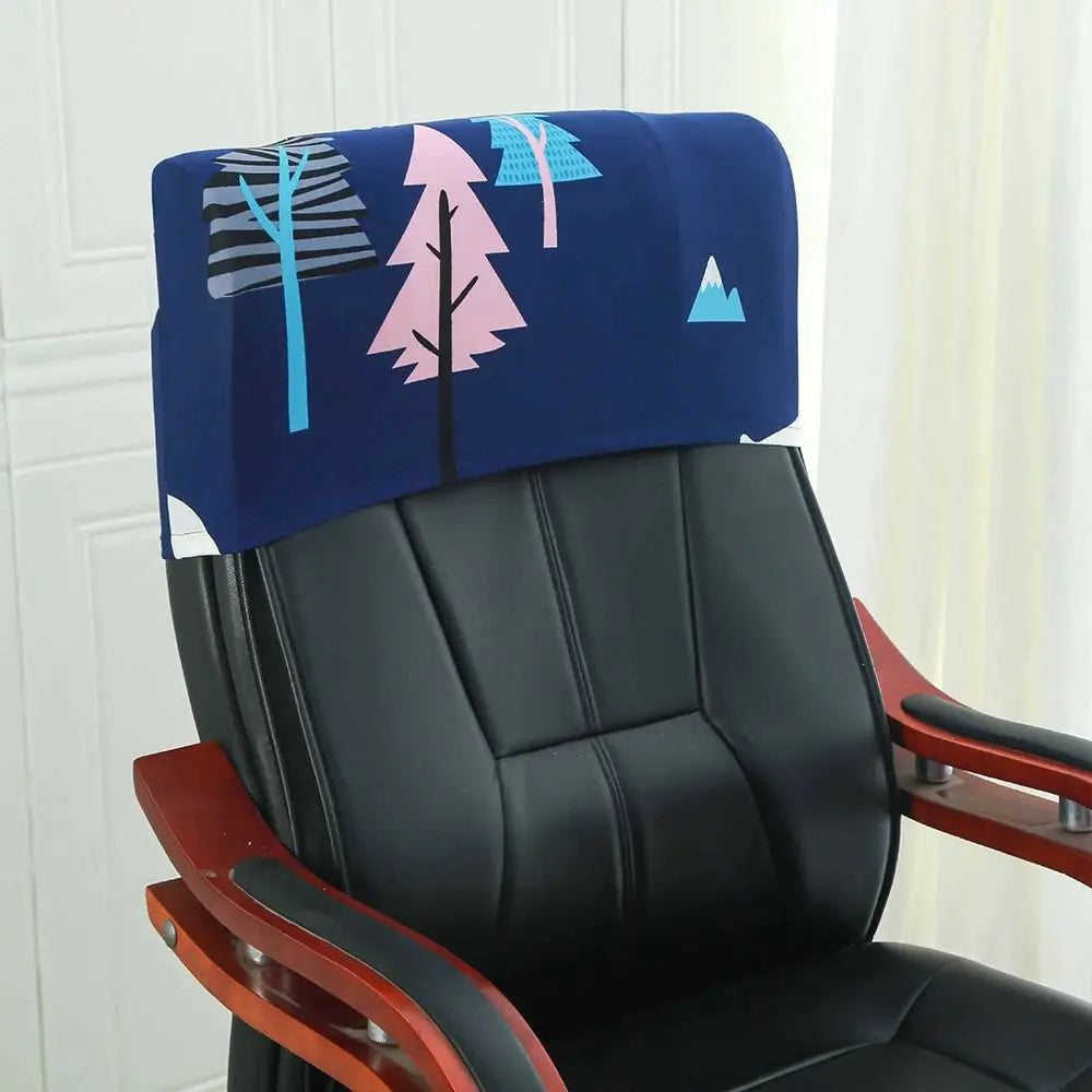 Elastic Office Chair Backrest Cover – Cute Cartoon Patterns