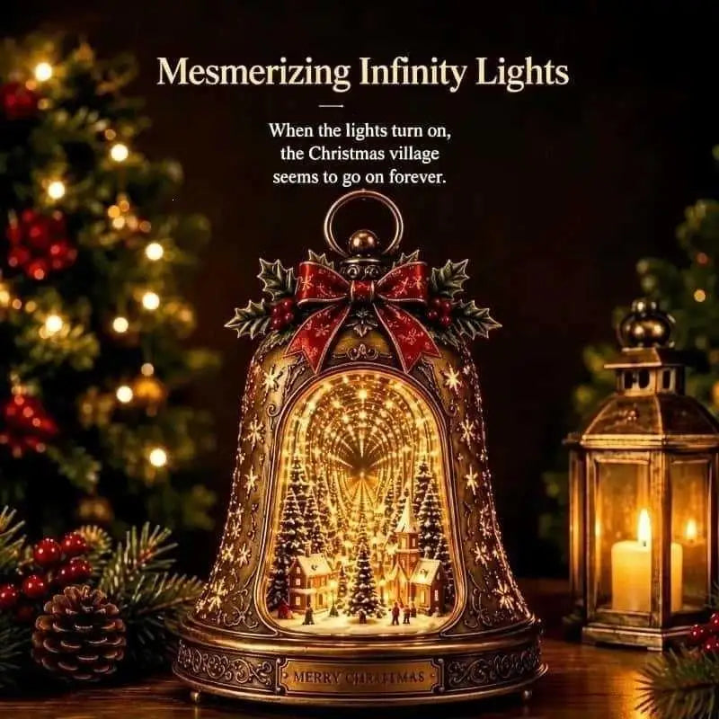 Christmas Glowing Bell Night Light & Tree Desktop Ornament