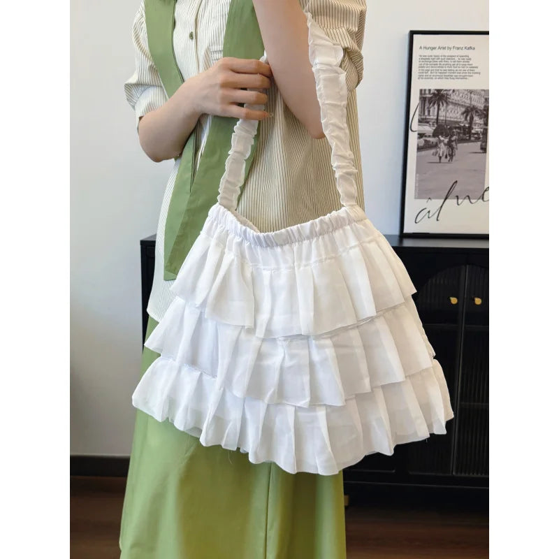 Japanese Minimalist Puffy Skirt Shoulder Bag | Women's Tote Shoulder Bag Nixie