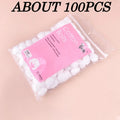 100-Piece Pure Bleached Cotton Balls – Nail & Makeup Use Nail Care Cotton Balls Nixie white