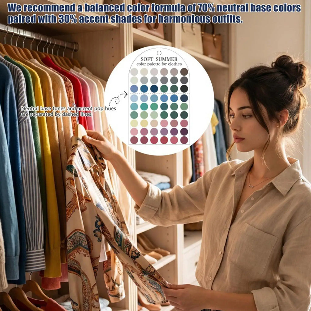 Soft Summer Seasonal Color Palette Cards – Makeup & Fashion Guide Color Palette Card Nixie