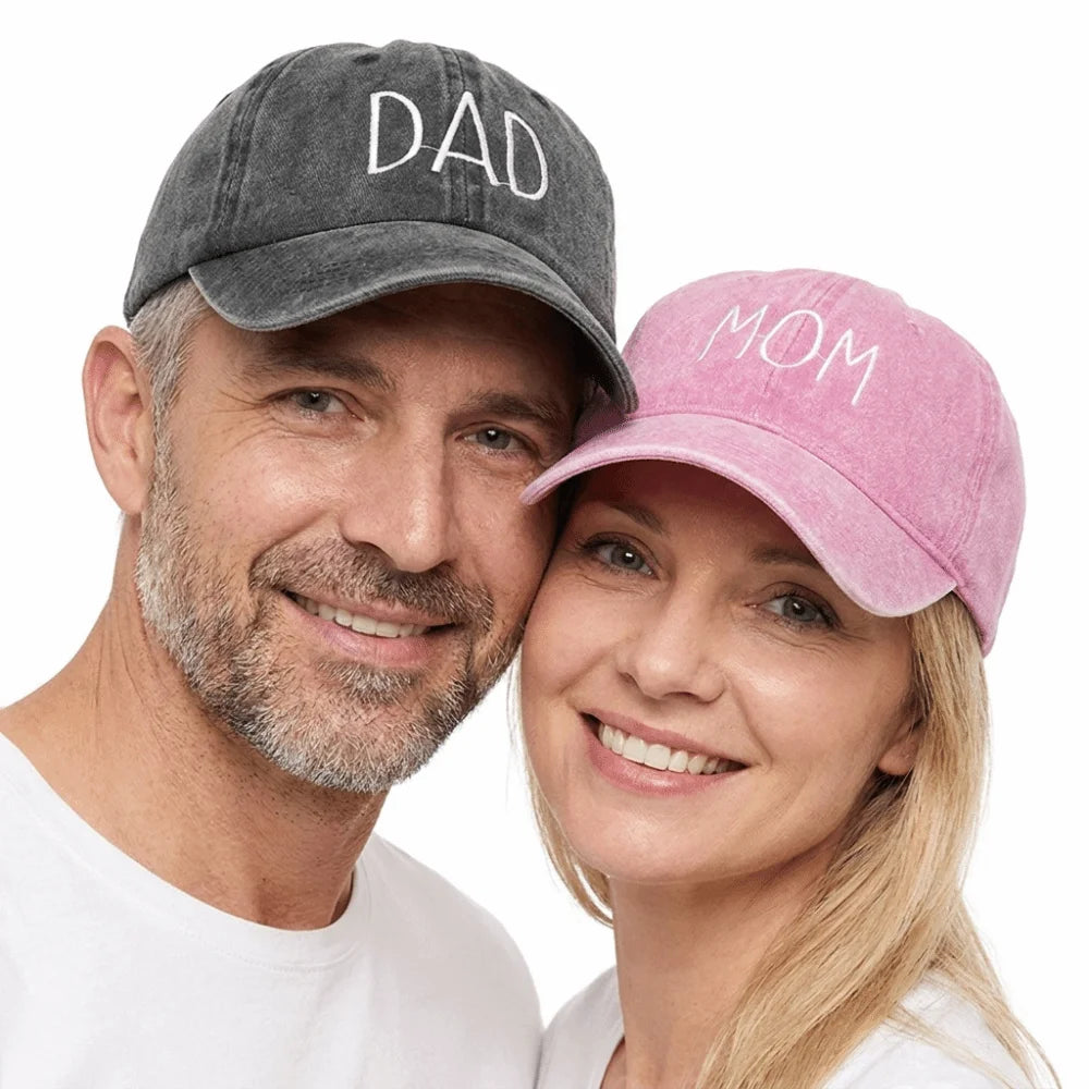 Vintage MOM DAD Embroidered Baseball Cap – Adjustable Unisex Hat Baseball Cap Nixie