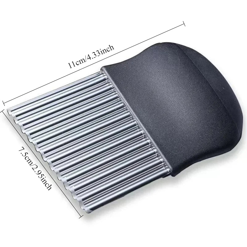 Stainless Steel Wave Knife – Crinkle Fry & Vegetable Cutter Vegetable Wave Cutter Nixie