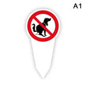 No Dog Poop Waterproof Yard Sign with Garden Stake | Outdoor Yard Warning Sign Nixie A1