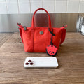 Women's Nylon Crossbody Tote Bag | Korean Fashion Style Crossbody Tote Bag Nixie BB-591-Red Extra Large