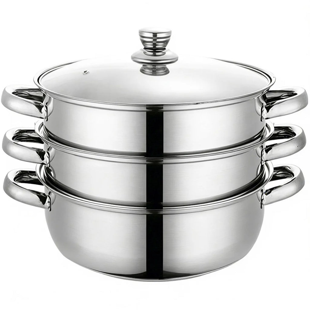 FEB.WIND Multi-Layer Stainless Steel Steamer & Soup Pot Steamer Pot Nixie Type A