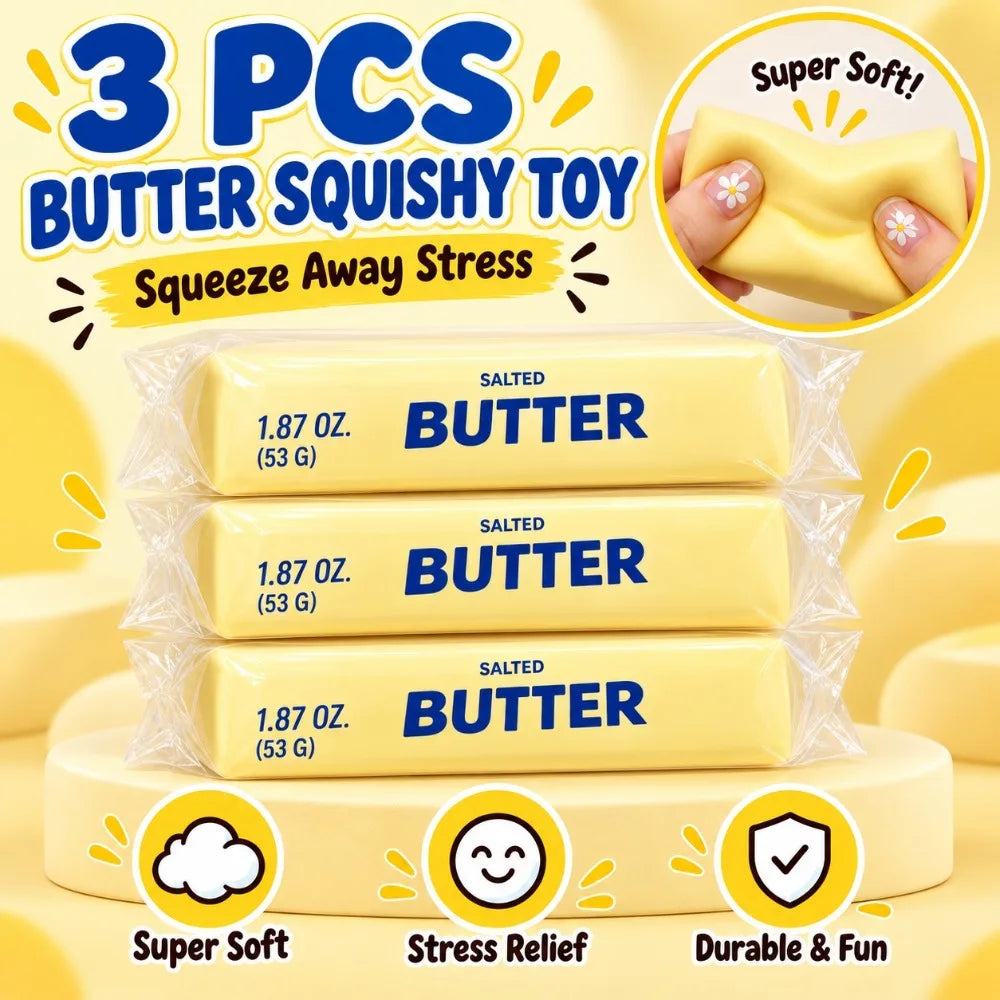 Squishy Slow Rising Butter Stick Fidget Toy | Stress Ball Gift