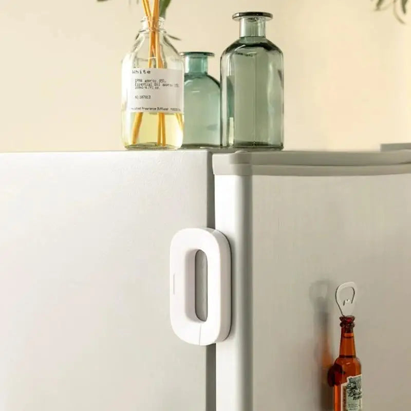 Toddler Safety Fridge Lock – No-Drill Adhesive Cabinet Latch Baby Safety Lock Nixie