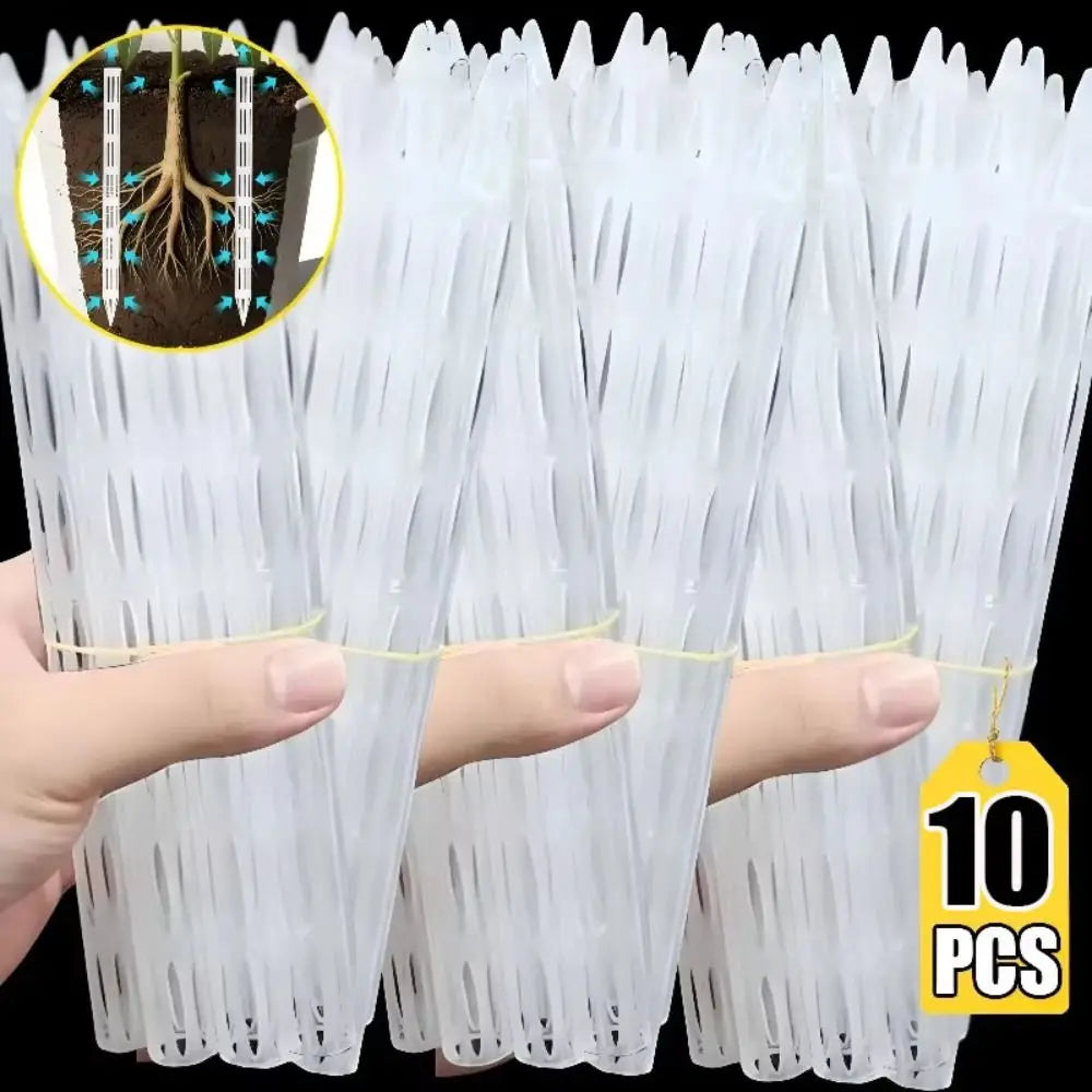 10Pcs Plant Root Ventilation Pipes – Reusable Flower Pot Tubes